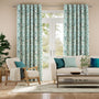 Colorized Rue Watercolour Teal Curtains 6326