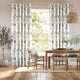 Colorized Watercolour Canopy Apricot & Sage Curtains 6473