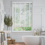 Colorized Brightest White and Glacial White Wooden Blind - 50mm Slat 8773