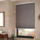 ColorizedZoom Electric DuoShade Cordless Dark Grey Thermal Blind 9029