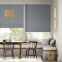 Colorized Electric DuoShade Cordless Slate Blue Thermal Blind 9043