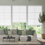 Colorized Electric DuoLight Cordless Arctic White Thermal Blind 9056