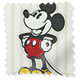 ColorizedSwatch Mickey Stripe Border Dove Grey Curtains sample image 9131