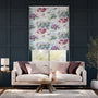 Colorized Fiore Soft Blue Magenta Roller Blind 9270