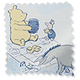 ColorizedSwatch Twist2Go Winnie The Pooh Blackout Toile Blue Roller Blind sample image 9300