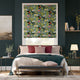 Colorized Passiflora Velvet Teal Blue Roman Blind 9374