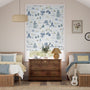 Colorized Winnie The Pooh Toile Blue Roman Blind 9395