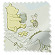 ColorizedSwatch Winnie The Pooh Forest Green Roman Blind sample image 9394