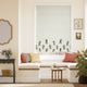 Colorized Mickey Stripe Border Dove Grey Roman Blind 9410