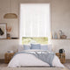 Colorized Fine White & Glacier Faux Wood Blind - 50mm Slat 9477