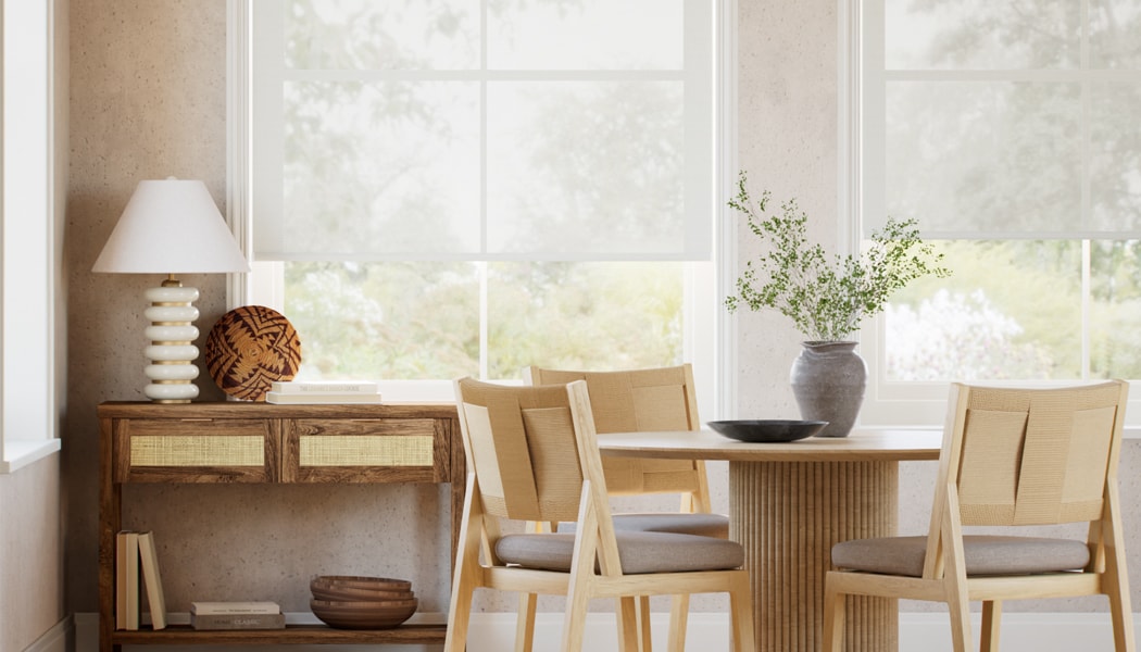 Soft Raise Oculus Pearl Roller Blind