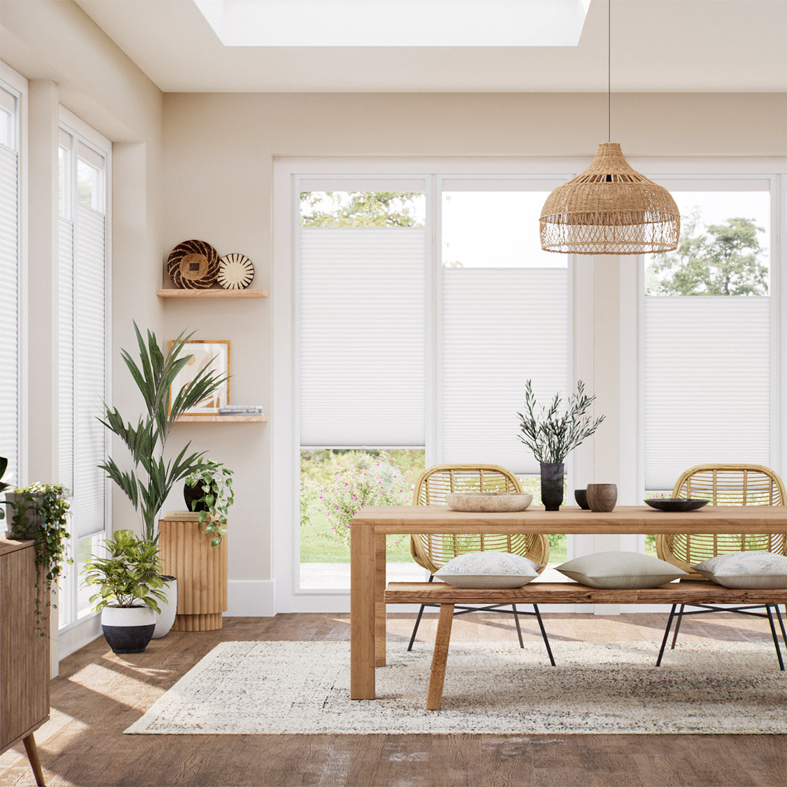 No Drill PerfectFIT Pleated Conservatory Blinds