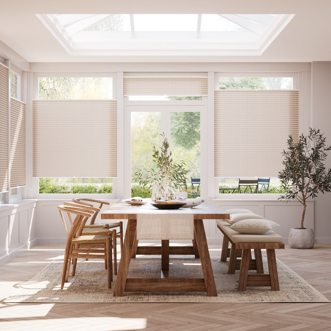 Beige Conservatory Blinds
