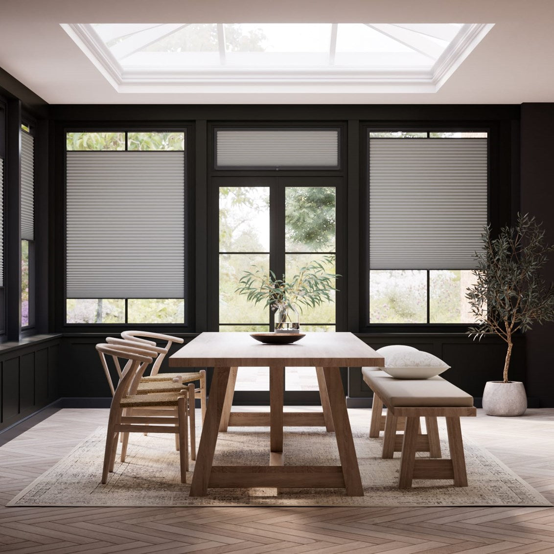 Grey & Silver Conservatory Blinds