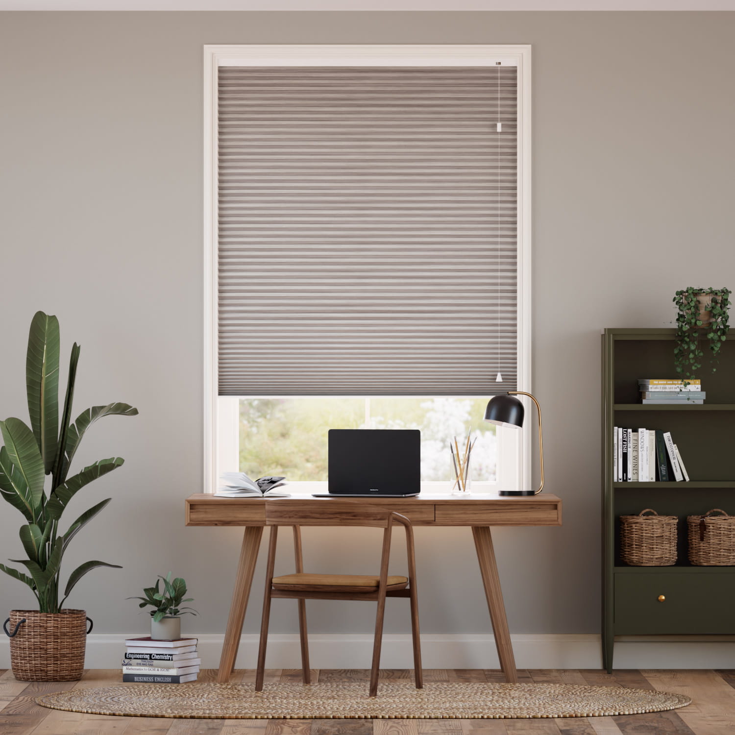 No Drill Click2Go Blackout Pleated Blinds