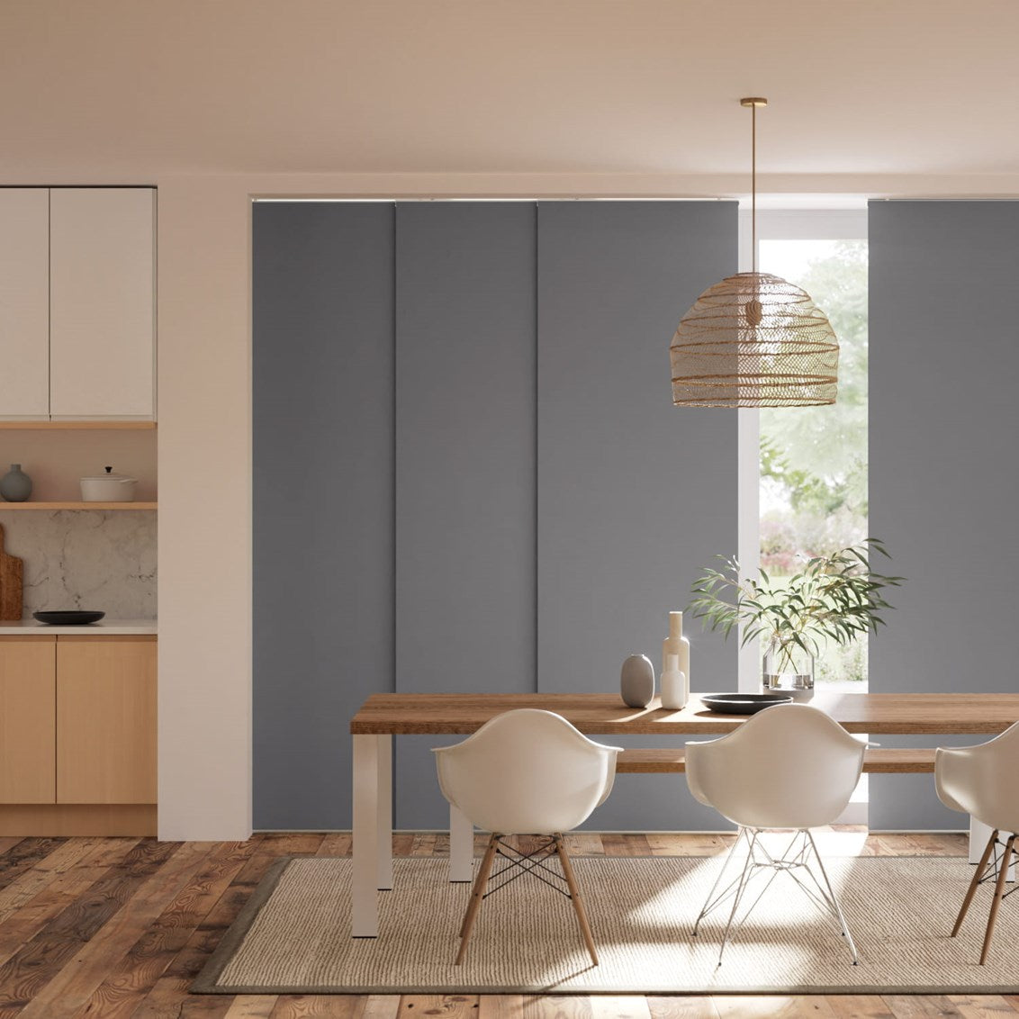 Blue Panel Blinds