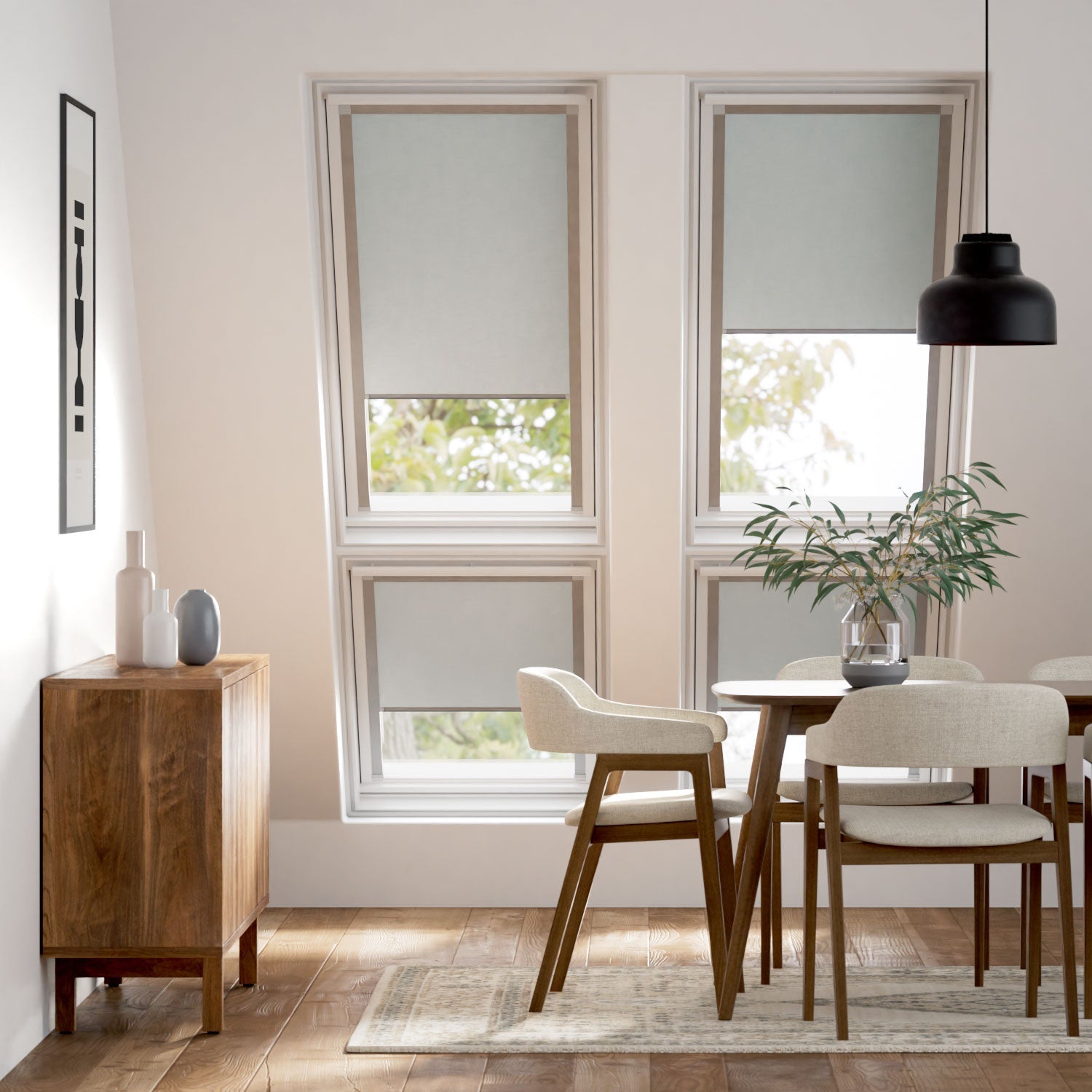 Grey & Silver Skylight Blinds