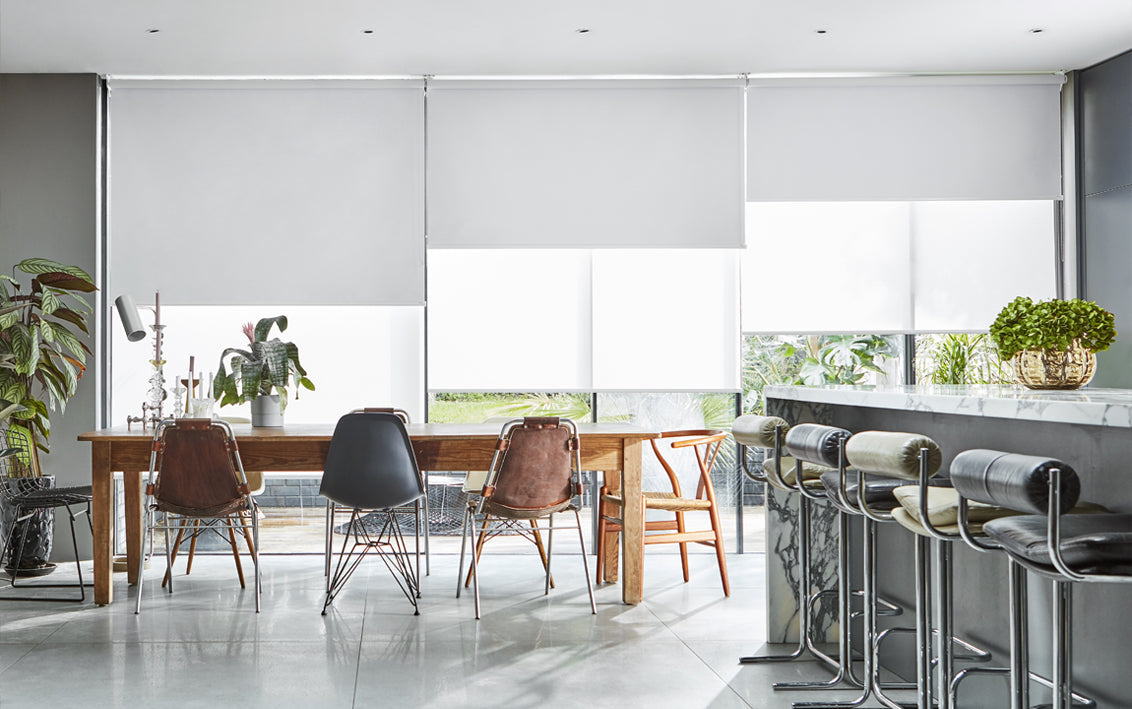Atom Pure White Double Roller Blind