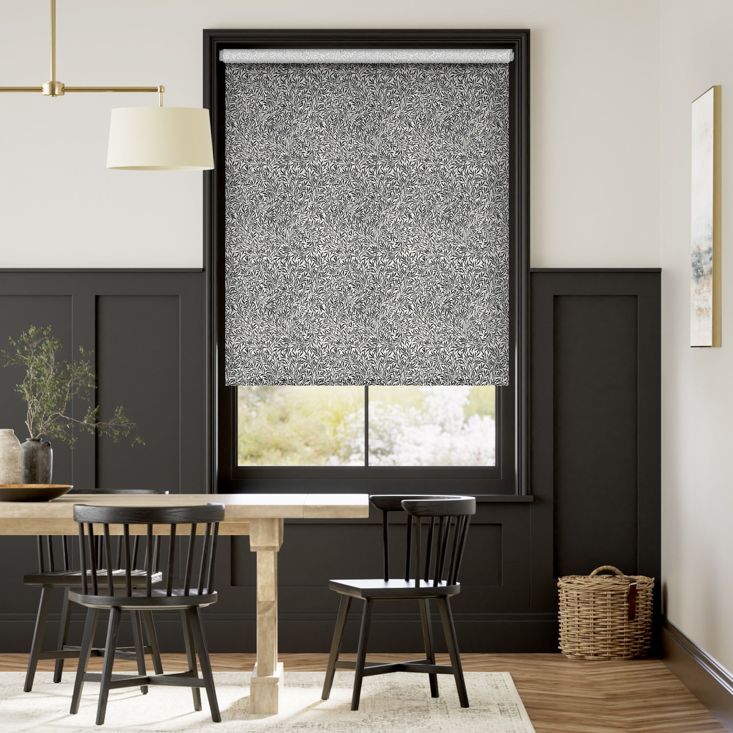 V&A William Morris Willow Onyx Roller Blind  