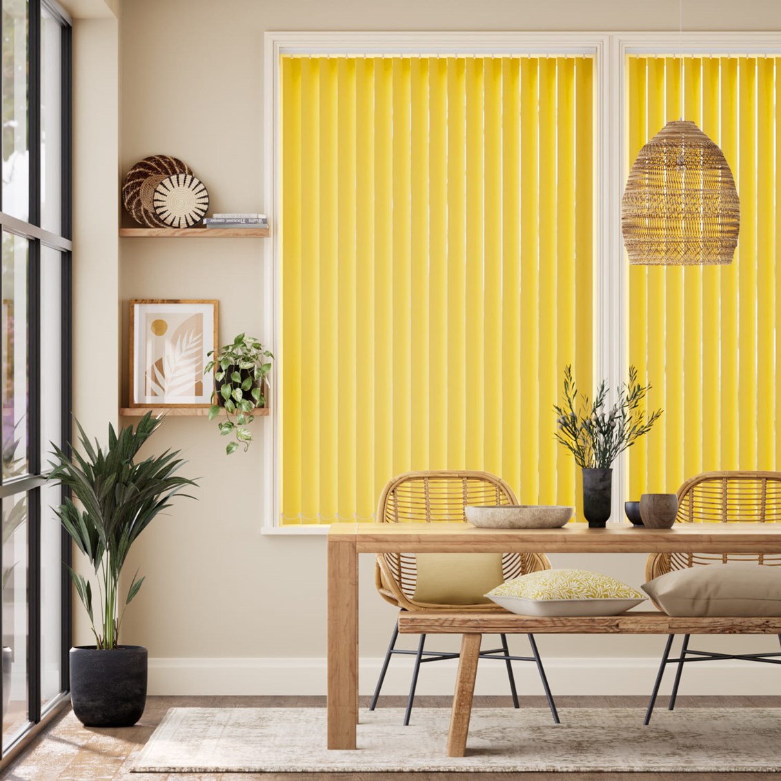 Sevilla Buttercup Blackout Vertical Blind