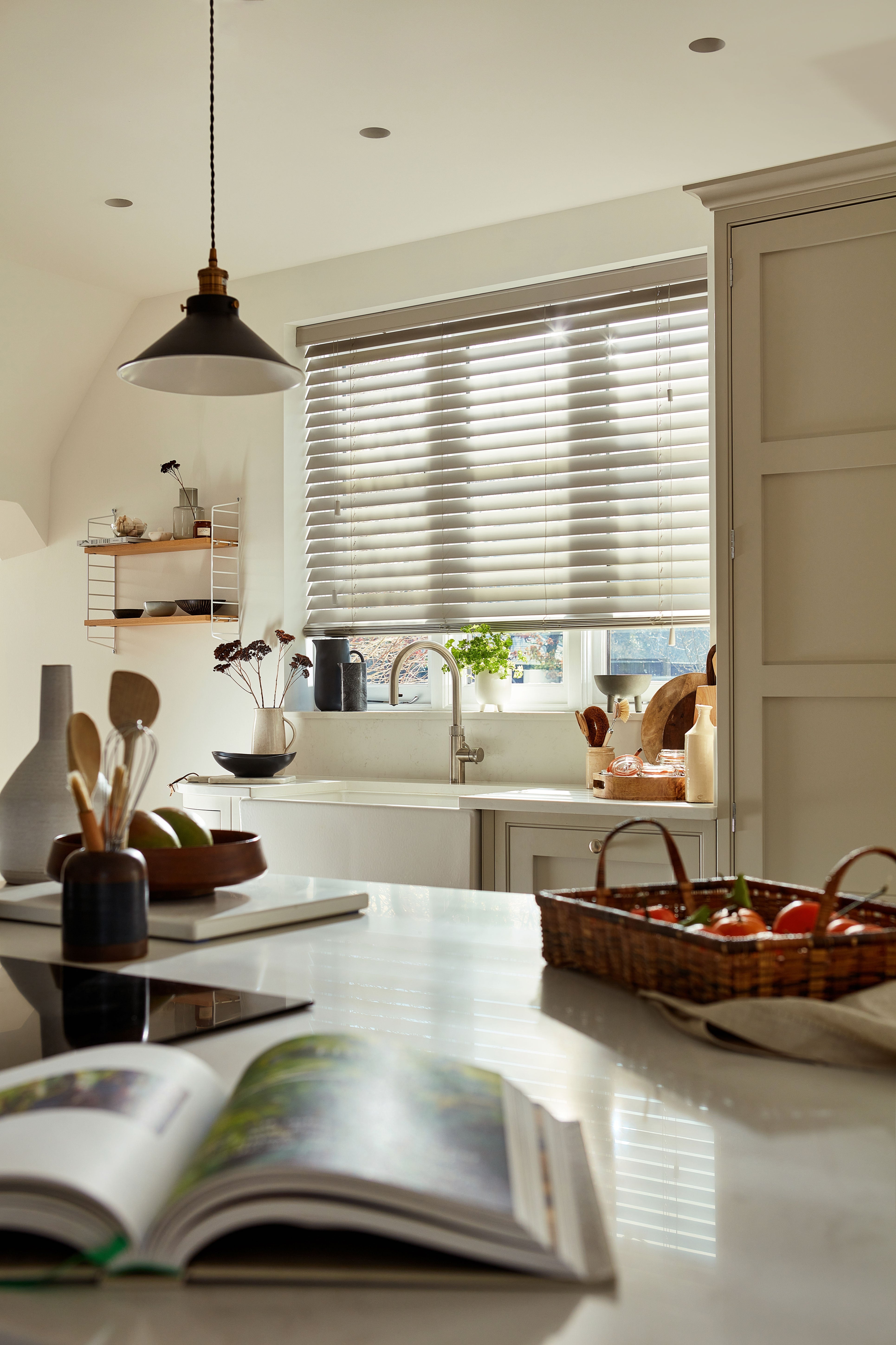 Ideal Home Pebble Beach Wooden Blind - 50mm Slat