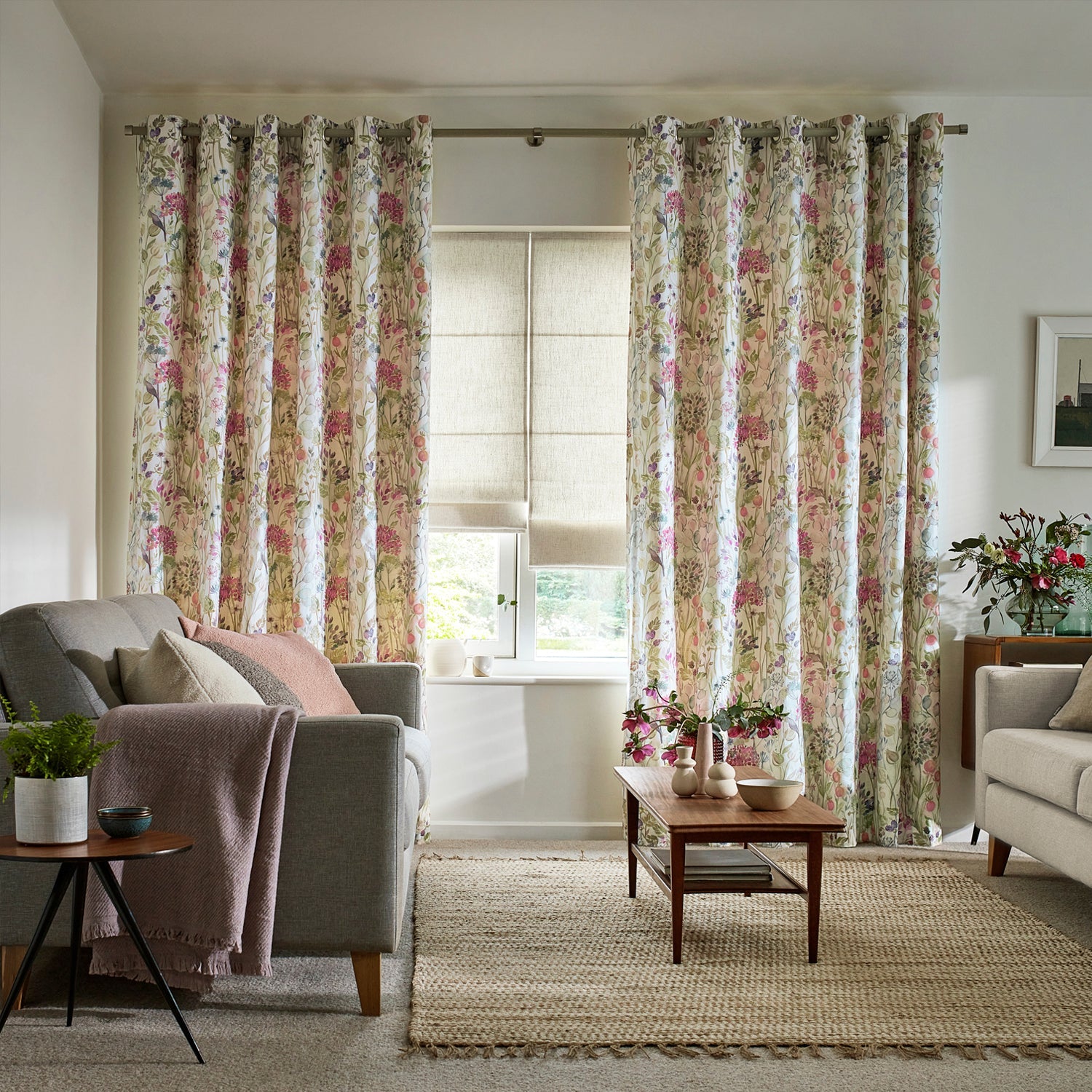 Hedgerow Cream Curtains