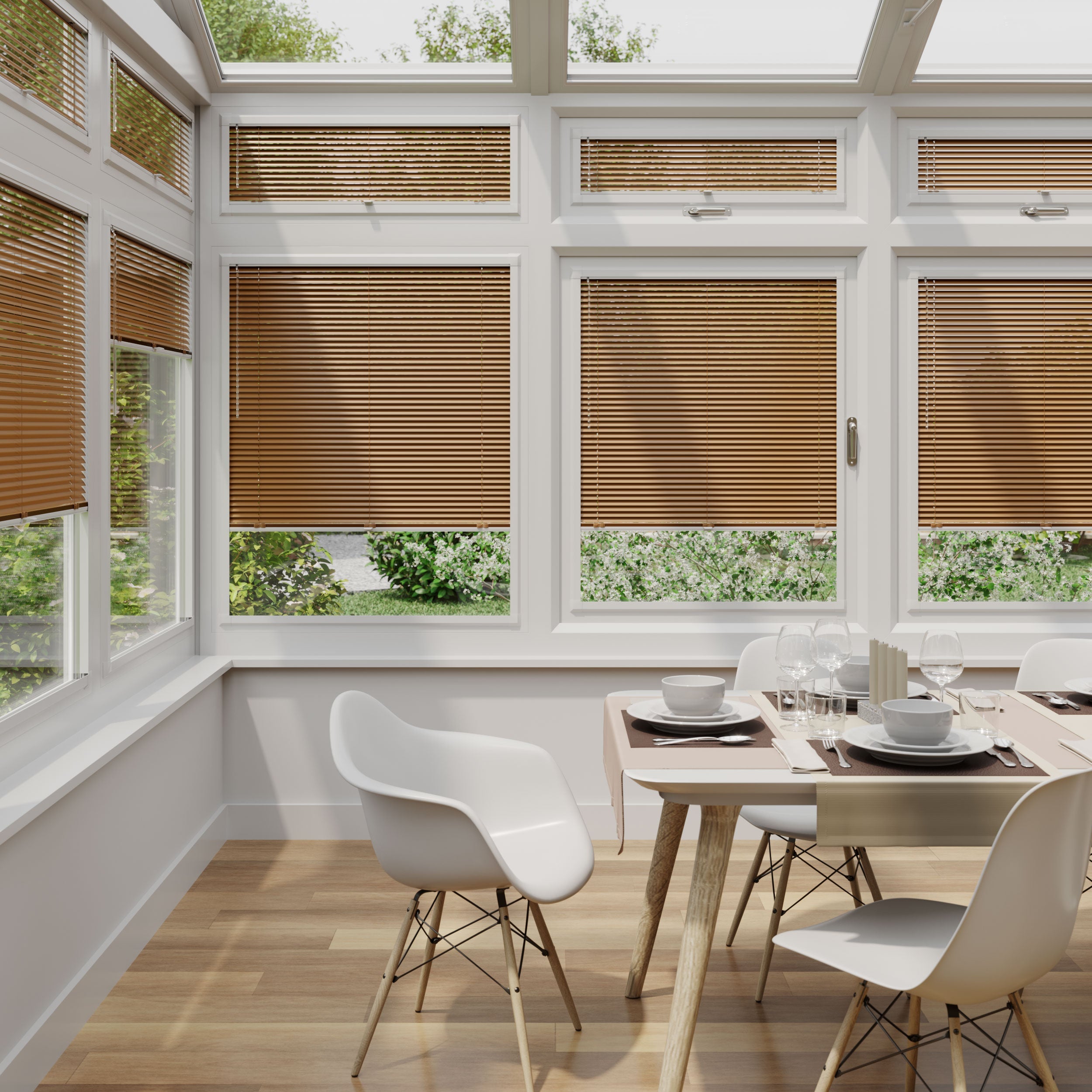PerfectFIT Woodgrain Cherry Venetian Conservatory Blind