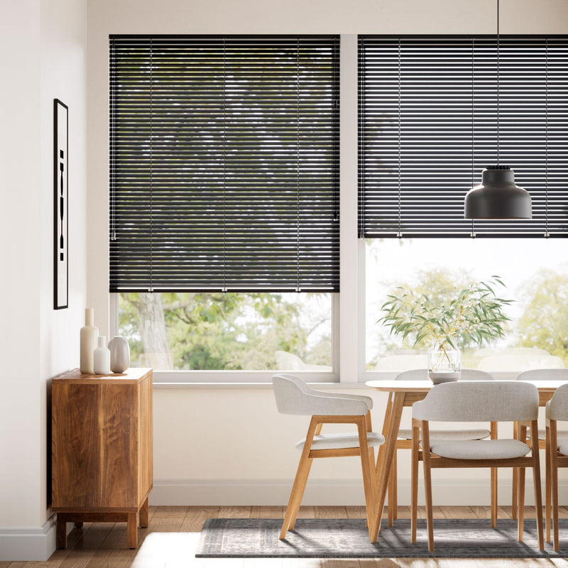 Colorized Atelier Dark Black Venetian Blind - 25mm Slat