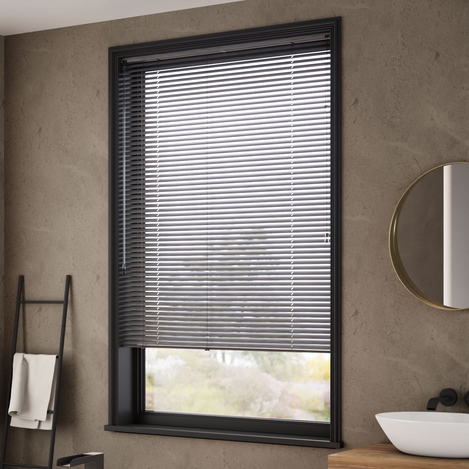 ColorizedZoom Essence Mid Grey Venetian Blind - 25mm Slat 2268