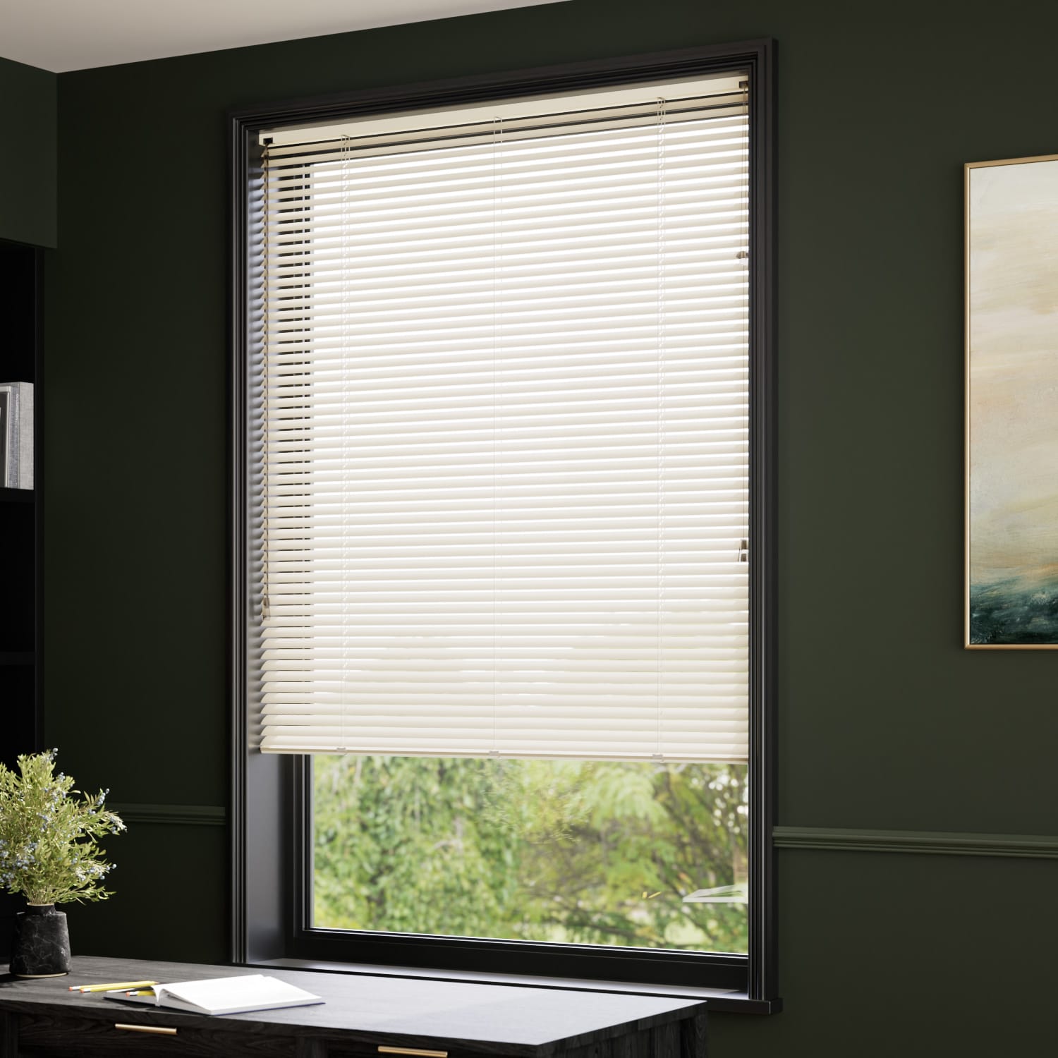 ColorizedZoom Motion Ecru Venetian Blind - 25mm Slat 2294
