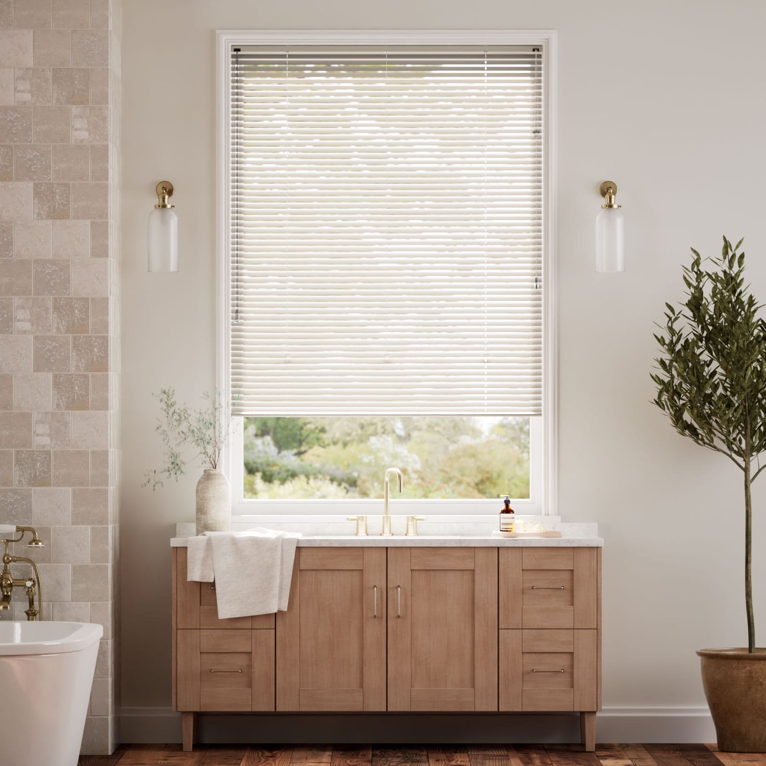 Colorized Strata Brushed Gilver Venetian Blind - 25mm Slat 2306