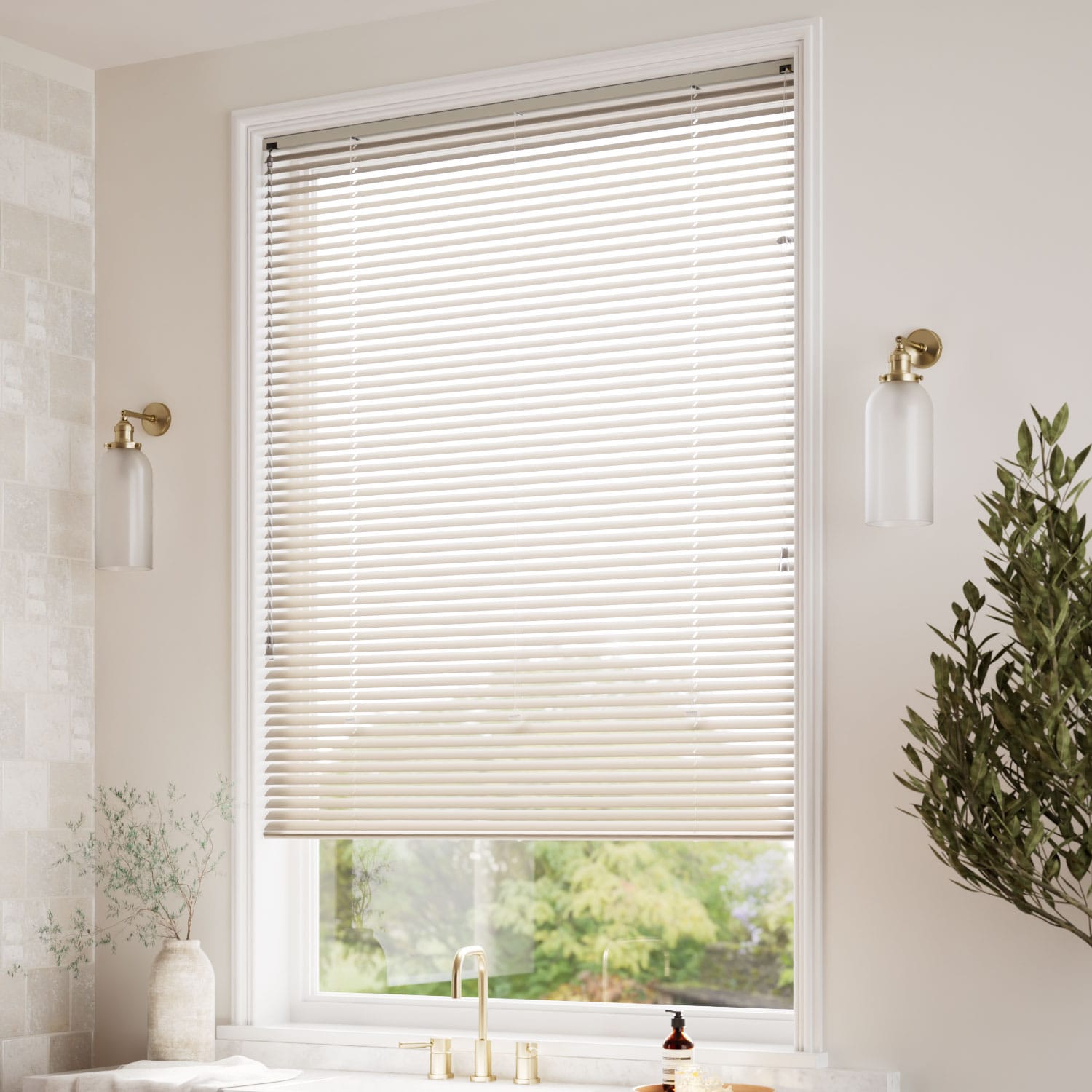 ColorizedZoom Strata Brushed Gilver Venetian Blind - 25mm Slat 2306