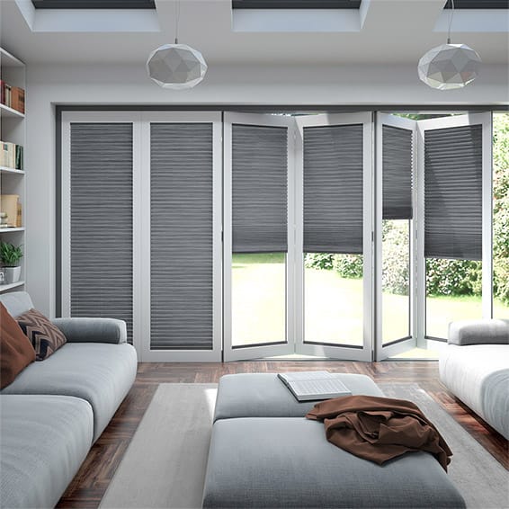 Colorized BiFold ClickFIT Supreme Pewter Pleated Blind 2034