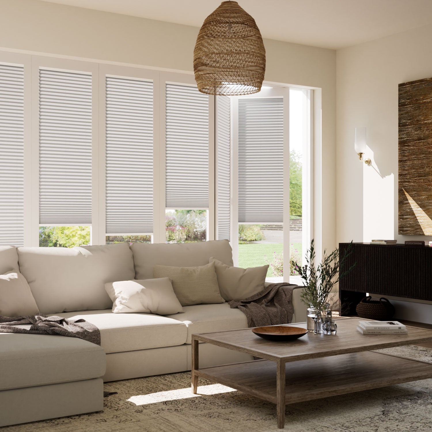 ColorizedZoom BiFold ClickFIT Supreme Silver Pleated Blind 2036