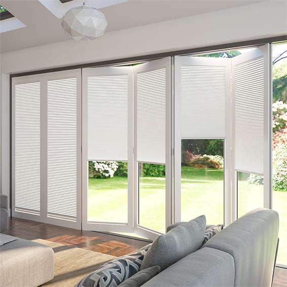 ColorizedZoom BiFold ClickFIT DuoLuxe Soft White Pleated Blind 2048