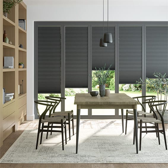 Colorized BiFold ClickFIT DuoLuxe Liquorice  Pleated Blind 2044