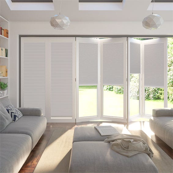 Colorized BiFold ClickFIT DuoLuxe Dove  Pleated Blind 2042
