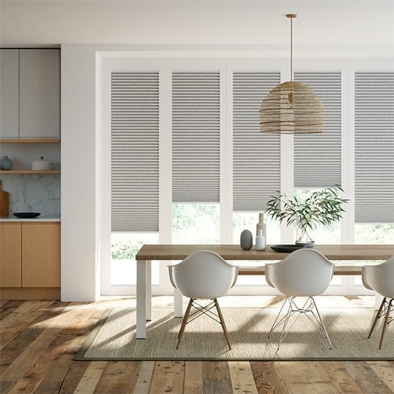 Colorized BiFold ClickFIT DuoLuxe Modern Grey  Pleated Blind 2046
