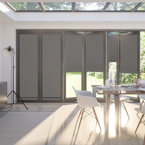 Colorized BiFold ClickFIT DuoLuxe Ash  Pleated Blind 2040