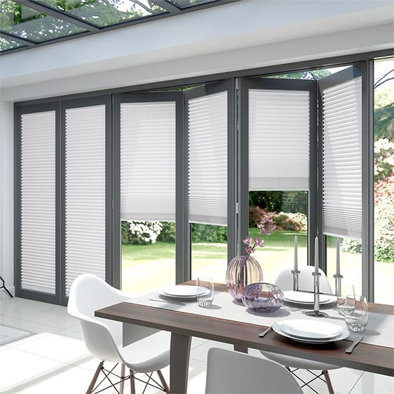 ColorizedZoom BiFold ClickFIT Pure White Pleated Blind 2056