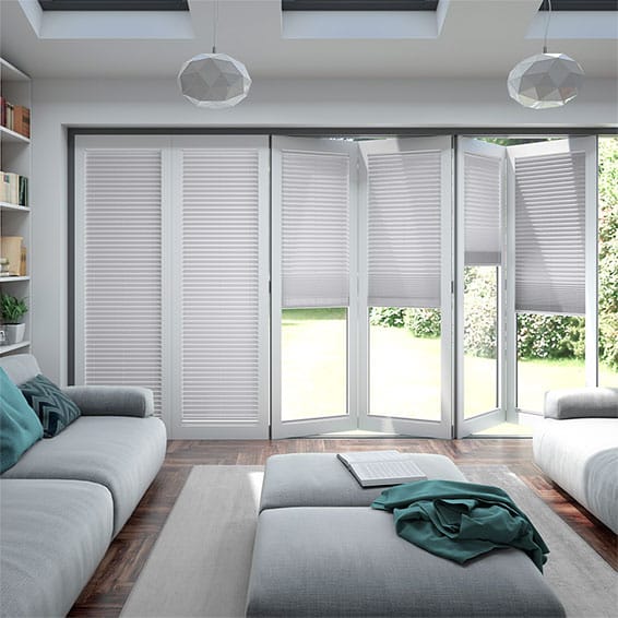 Colorized BiFold ClickFIT Palest Grey Pleated Blind 2055