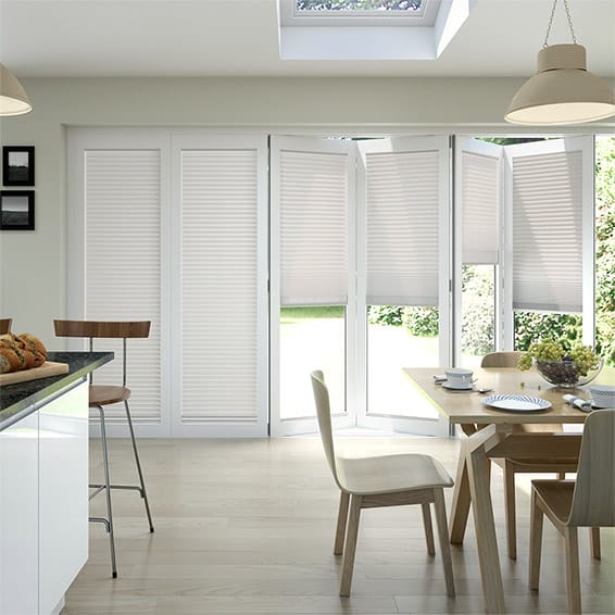 Colorized BiFold ClickFIT Bone White Pleated Blind 2049