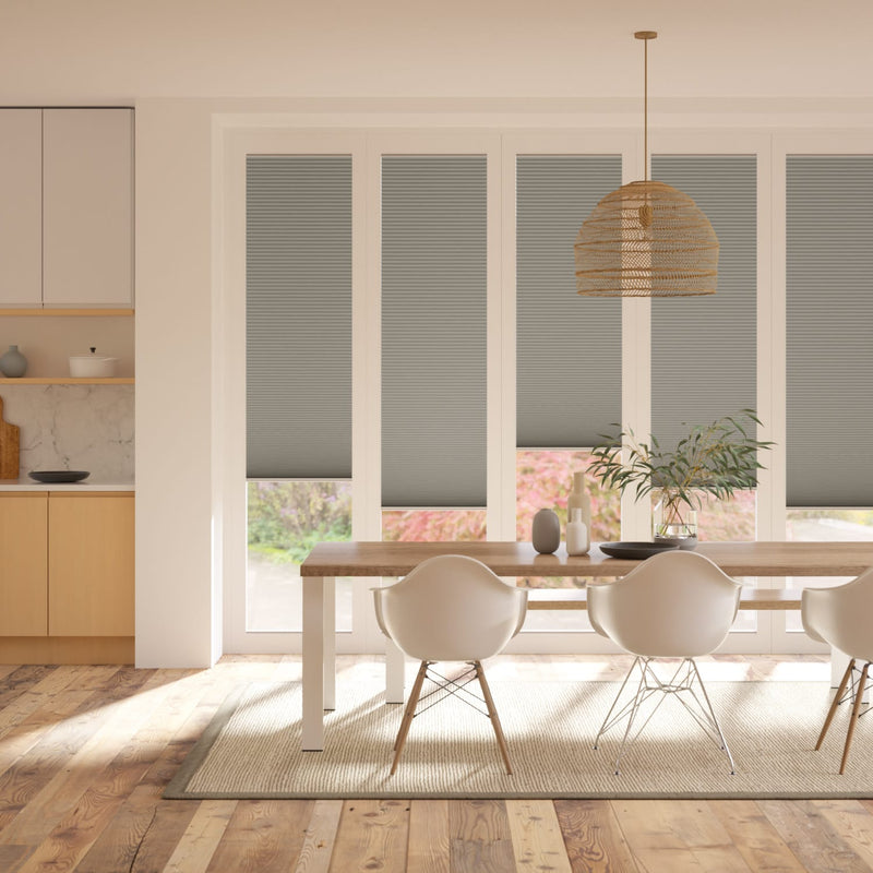 Colorized BiFold ClickFIT DuoShade Elephant Grey Pleated Blind 2069