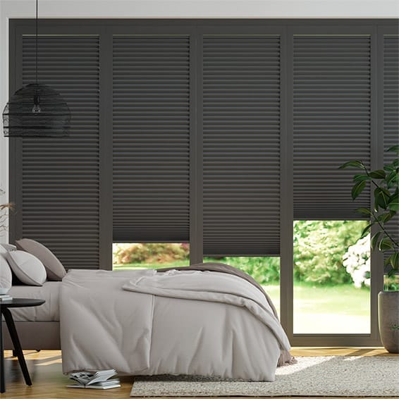 Colorized BiFold ClickFIT DuoShade Obsidian  Pleated Blind 2065