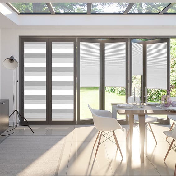 Colorized BiFold ClickFIT DuoShade White BiFold Pleated 2064
