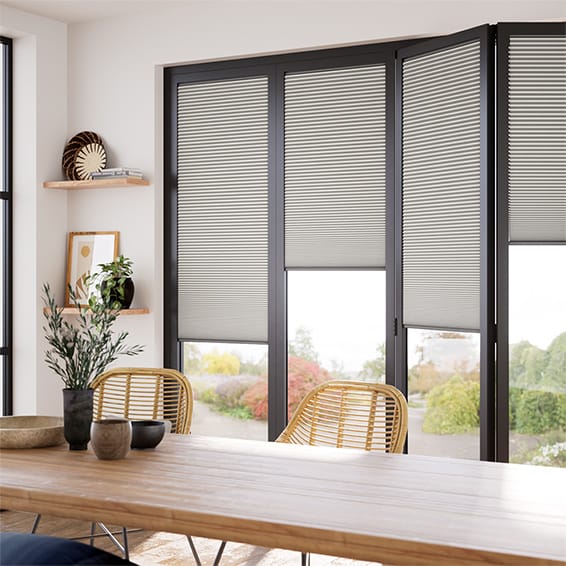 ColorizedZoom BiFold ClickFIT DuoShade Stucco Pleated Blind 2067