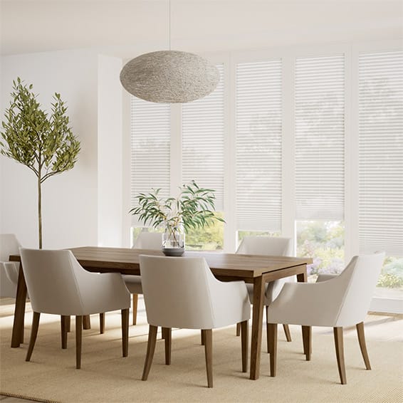 ColorizedZoom BiFold ClickFIT Voile Frost White Pleated Blind 2078