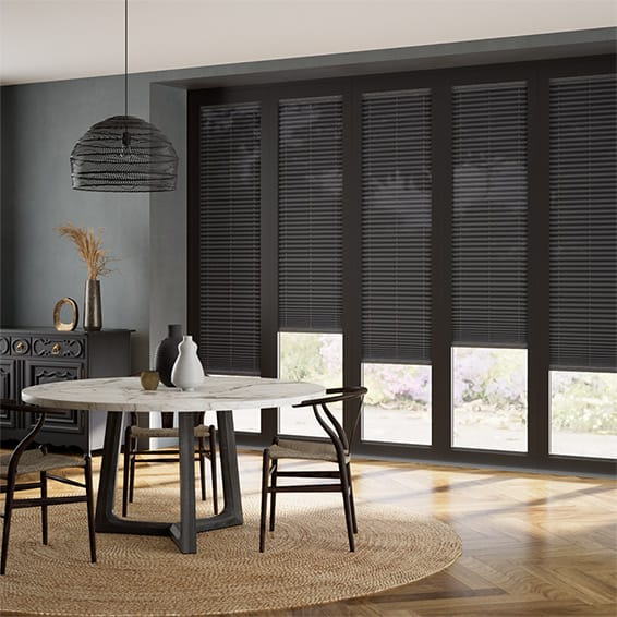 ColorizedZoom BiFold ClickFIT Voile Charcoal Grey Pleated Blind 2076