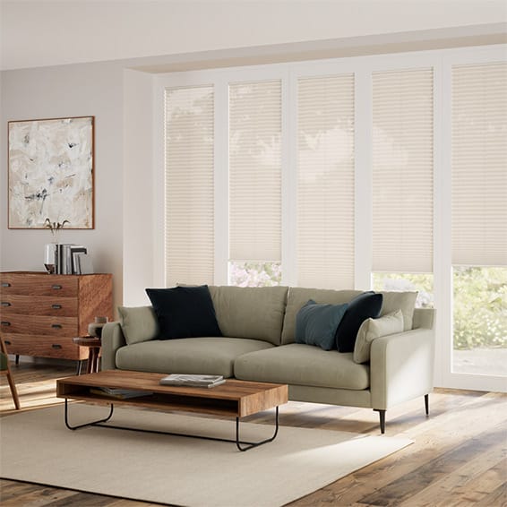 ColorizedZoom BiFold ClickFIT Voile Parchment Pleated Blind 2081