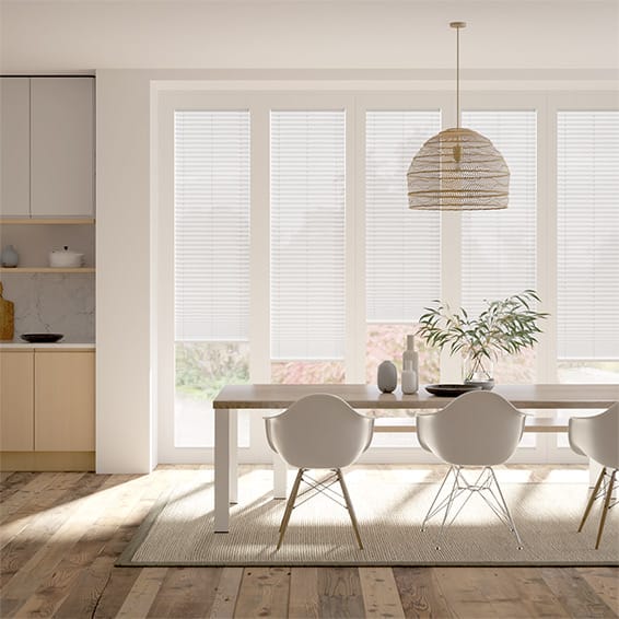 Colorized BiFold ClickFIT Voile Classic White Pleated Blind 2077